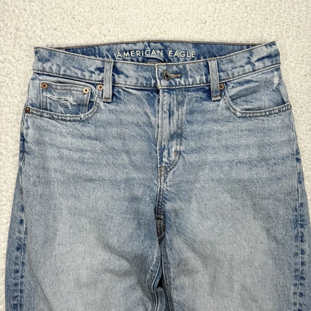 American Eagle Barrel Jeans Women's 2 (29x26) Casual Streetwear Boho Wide Leg - Picture 2 of 12